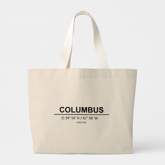 Coördinaten Columbus Grote Tote Bag (Achterkant)