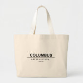 Coördinaten Columbus Grote Tote Bag (Voorkant)
