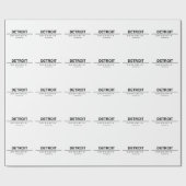 Coördinaten Detroit Cadeaupapier (Vlak)