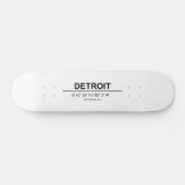 Coördinaten Detroit Persoonlijk Skateboard (Horizontaal)