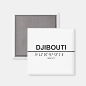 Coördinaten Djibouti Magneet (Voorkant / Achterkant)