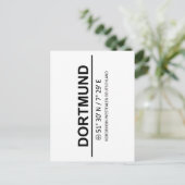 Coördinaten Dortmund Briefkaart (Staand voorkant)