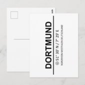 Coördinaten Dortmund Briefkaart (Voorkant / Achterkant)