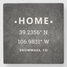 Coördinaten Eerste huis nieuw huis Housewarming Ca