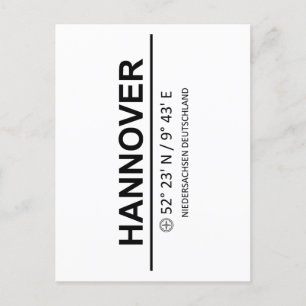 Coördinaten Hannover Briefkaart
