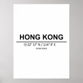 Coördinaten Hongkong Poster (Voorkant)