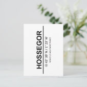 Coördinaten Hossegor Briefkaart (Staand voorkant)