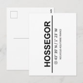 Coördinaten Hossegor Briefkaart (Voorkant / Achterkant)