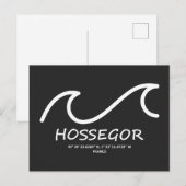Coördinaten Hossegor Feestdagenkaart (Voorkant / Achterkant)