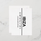 Coördinaten Ibiza Folie Feestdagen Briefkaart (Voorkant / Achterkant)