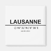Coördinaten Lausanne Magneet (Voorkant)