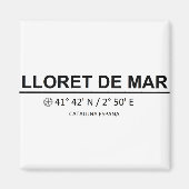 Coördinaten Lloret de Mar Magneet (Voorkant)