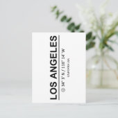 Coördinaten Los Angeles Briefkaart (Staand voorkant)
