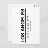 Coördinaten Los Angeles Briefkaart (Voorkant / Achterkant)