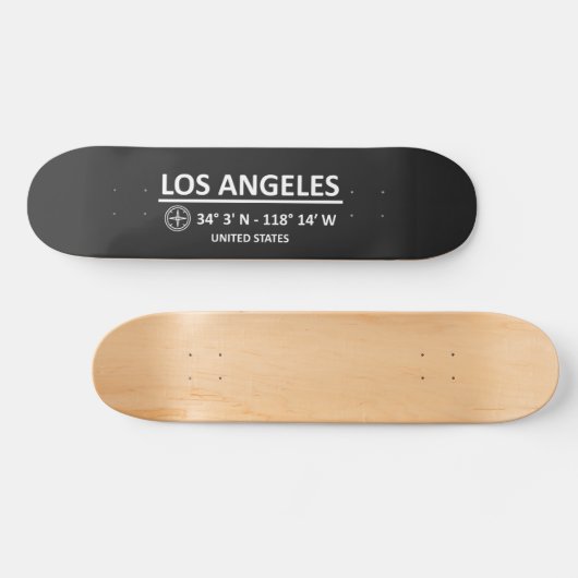 Coördinaten Los Angeles Persoonlijk Skateboard (Horizontaal)