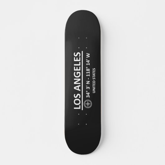Coördinaten Los Angeles Persoonlijk Skateboard (Voorkant)