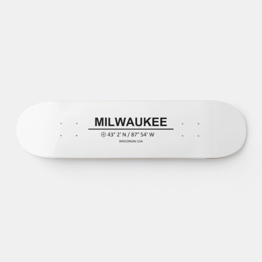 Coördinaten Milwaukee Persoonlijk Skateboard (Horizontaal)