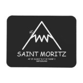 Coördinaten Saint Moritz Zwitserland Magneet (Horizontaal)