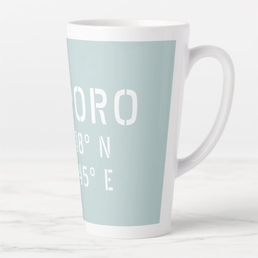 Coördinaten Sapporo Latitude en Lengtegraad Latte Mok (Rechts)