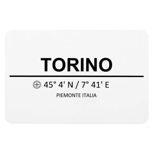 Coördinaten Torino Magneet (Horizontaal)