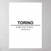 Coördinaten Torino Poster (Voorkant)