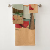 Coördinaten van het Hawaiiaanse  Briefkaart Hula G Bad Handdoek (Insitu)