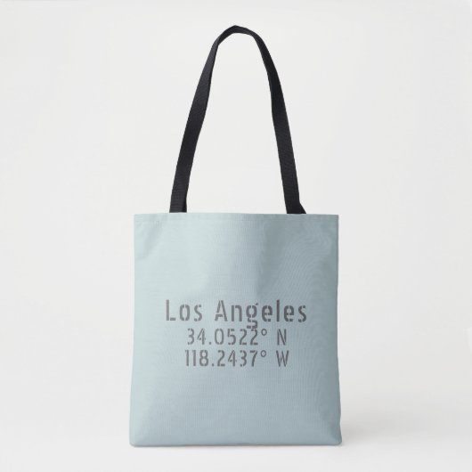 Coördinaten van Los Angeles Tote Bag (Voorkant)