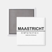 Coördinaten van Maastricht - Coördinaten van Maast Magneet (Voorkant / Achterkant)