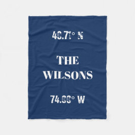 Coördinaten voor aangepaste familienaam fleece deken