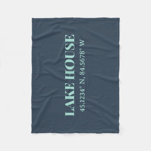 Coördinaten voor de douane van het meer fleece deken (Voorkant)