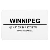 Coördinaten Winnipeg Magneet (Horizontaal)