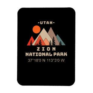 Coördinaten Zion National Park Magneet