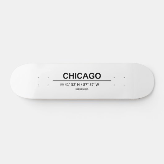 Coordinates Chicago Persoonlijk Skateboard (Horizontaal)