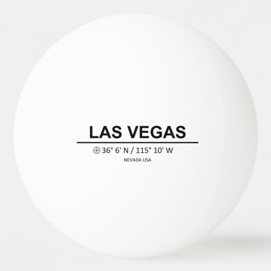 Coordinates Las Vegas Pingpongbal (Voorkant)