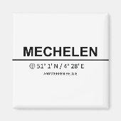 Coordinates Mechelen Magneet (Voorkant)