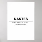 Coordinates Nantes Poster (Voorkant)