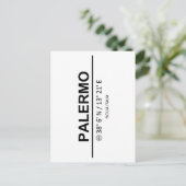 Coordinates Palermo Briefkaart (Staand voorkant)