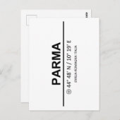 Coordinates Parma Briefkaart (Voorkant / Achterkant)