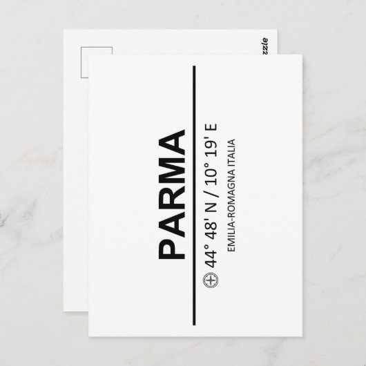 Coordinates Parma Briefkaart (Voorkant / Achterkant)