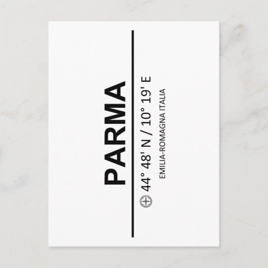 Coordinates Parma Briefkaart (Voorkant)