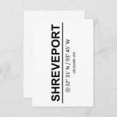 Coordinates Shreveport Bedankkaart (Voorkant / Achterkant)