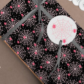 Coördinatie van Halloween Pink Spider en Web Label