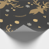 Coördinatie van het kerstrendierpatroon cadeaupapier (Hoek)