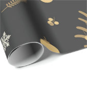 Coördinatie van het kerstrendierpatroon cadeaupapier (Rol Hoek)