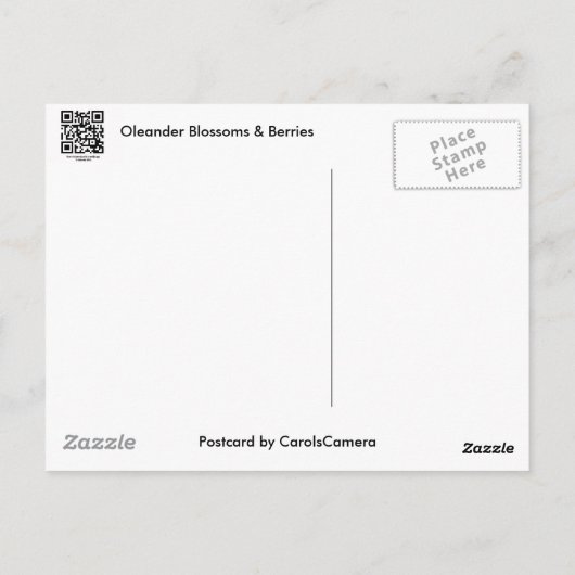 Coördinatieartikelen Oleander Blossom & Berries Briefkaart (Achterkant)