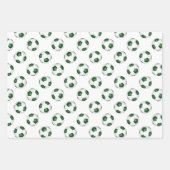 coördinatiepatronen groene voetballen instellen inpakpapier vel (Voorkant 3)