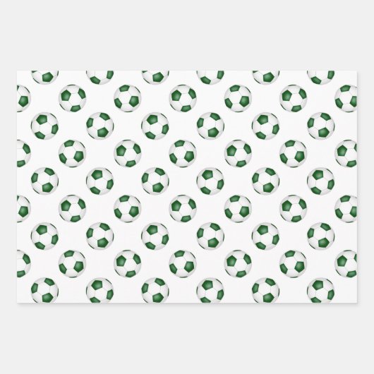 coördinatiepatronen groene voetballen instellen inpakpapier vel (Voorkant 3)