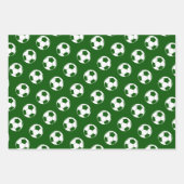 coördinatiepatronen groene voetballen instellen inpakpapier vel (Voorkant 2)