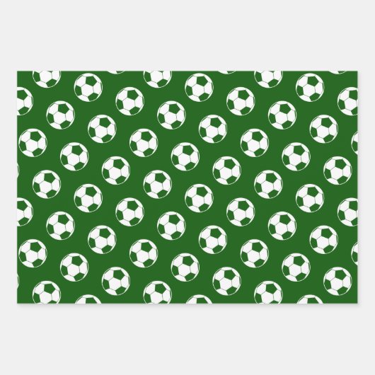 coördinatiepatronen groene voetballen instellen inpakpapier vel (Voorkant 2)