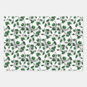 coördinatiepatronen groene voetballen instellen inpakpapier vel (Voorkant)